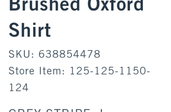 Men's brushed Oxford grey with white pin stripes - Picture 3 of 4